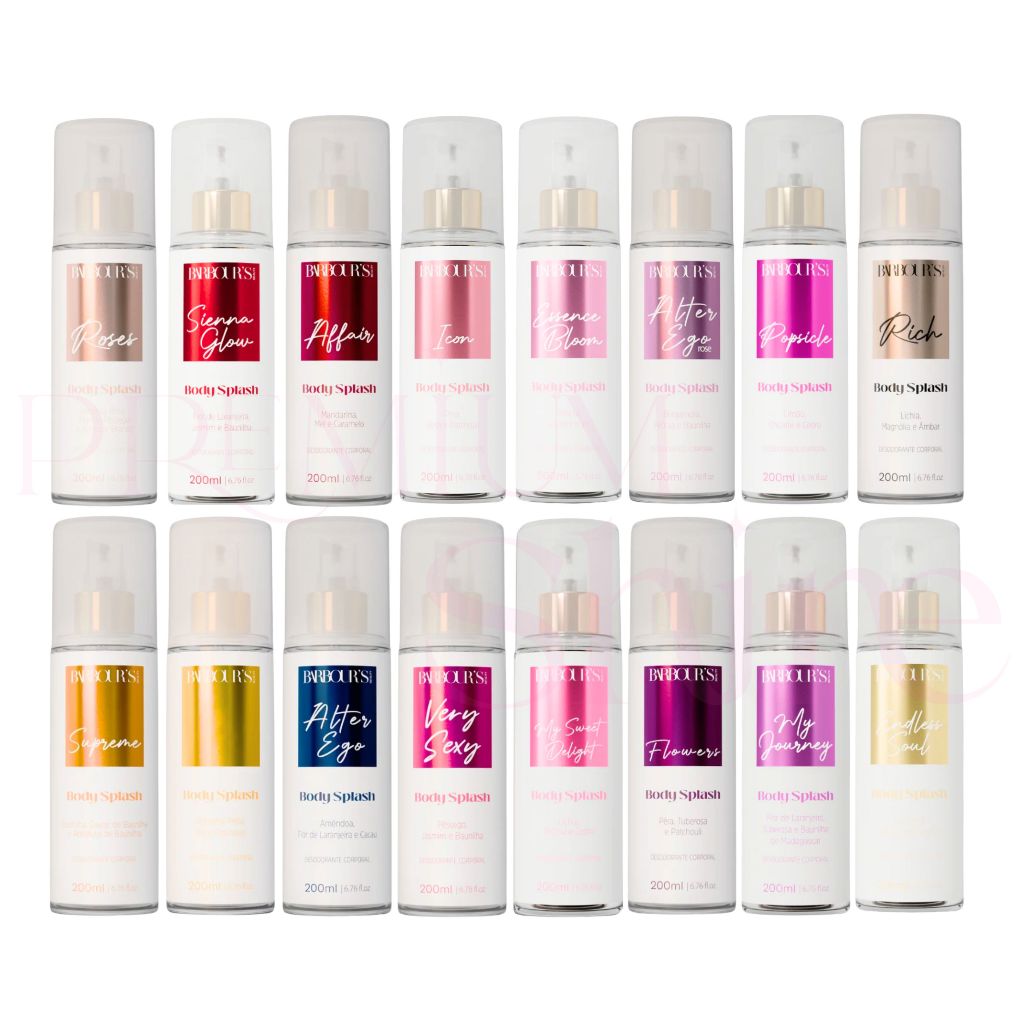 Body Splash Barbour's Beauty Feminino 200ml - Todas as Fragrâncias