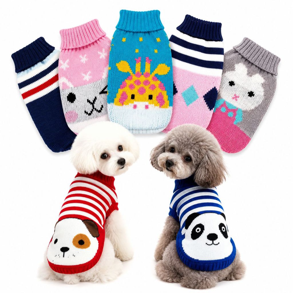 Roupa Para Cachorro Gato Cão Suéter de Lã Básico - Roupa para Pets Inverno - Girafa