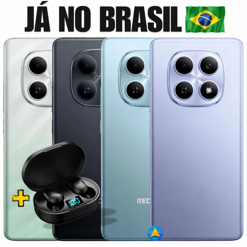 Novo Celular Redmi Note 15 4G Versão Global, 512GB / 256GB / 128GB, Câmera 108 MP, Bateria 6000mAh + Fone de Cortesia