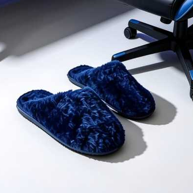 Pantufa de Pelúcia confortável, Chinelo Adulto com solado antiderrapante, Unissex, Pelúcia quentinha