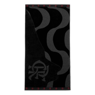 Toalha De Banho Flamengo Oficial Preta Escudo Nova Estampa