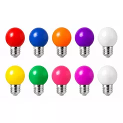 Lampada Bolinha led 3w bivolt azul amarelo verde vermelho laranja rosa promoçao