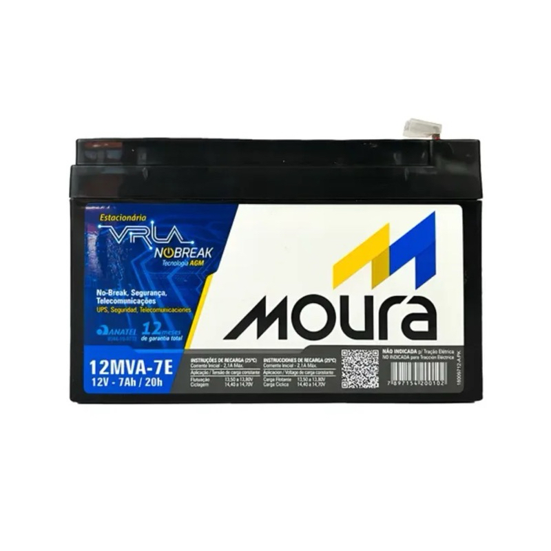 Nobreak VRLA Moura 12V 7AH Positivo Lado Esquerdo - 12 Meses de Garantia