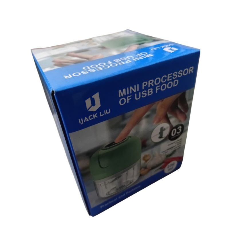 Mini processador  de alimentos elétrico  cabo USB 250 ml