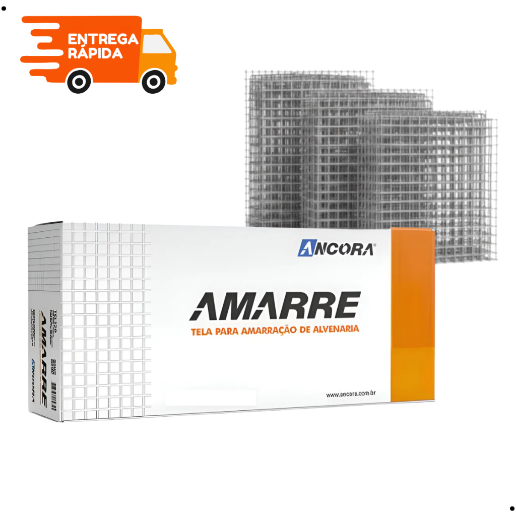 Kit 100un Tela Alvenaria Amarração Ancora 1,2x105x500mm Tl05 Bloco Estrutural Fixação Obra Industria