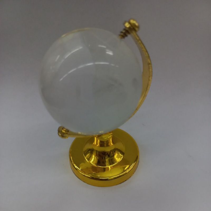 Mini Globo Terrestre de Vidro Enfeite de Mesa Decoração 6cm - 12cm