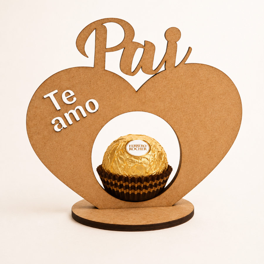 Kit 20 Lembracinhas Dia dos Pais Presente Porta Chocolate Bombom Te Amo Pai