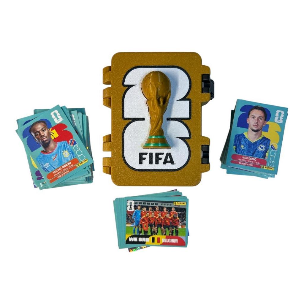 Porta Figurinhas Copa do Mundo 2026 - Caixa Organizadora para Figurinhas Temos 2 modelos.