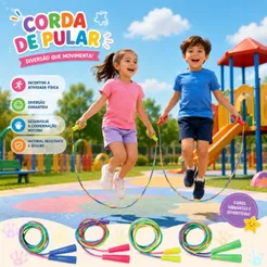 10/20 Corda de Pular Brinquedo Infantil Esporte Prenda Festa Junina Corda Holográfica Corda Criança