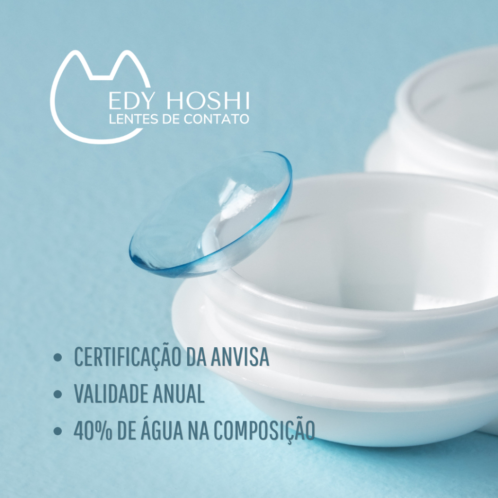 COM GRAU - Lente de Contato Edy Hoshi Transparente - ANUAL PAR