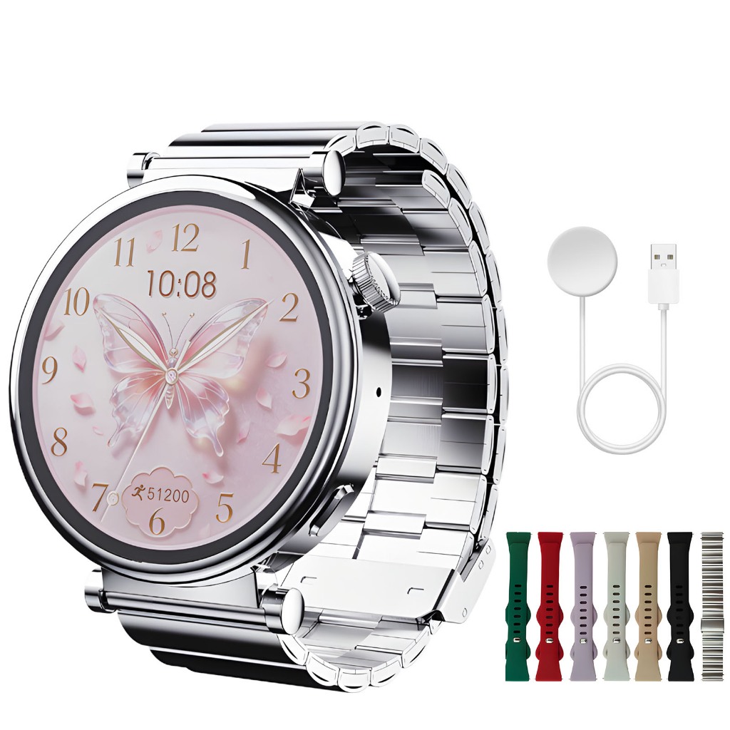 Smartwatch X6PRO 1.27" AMOLED Bluetooth 5.4, Chamada Bluetooth, Monitor de Pressão/FC/O2/Sono, Bateria 280mAh 7 Dias