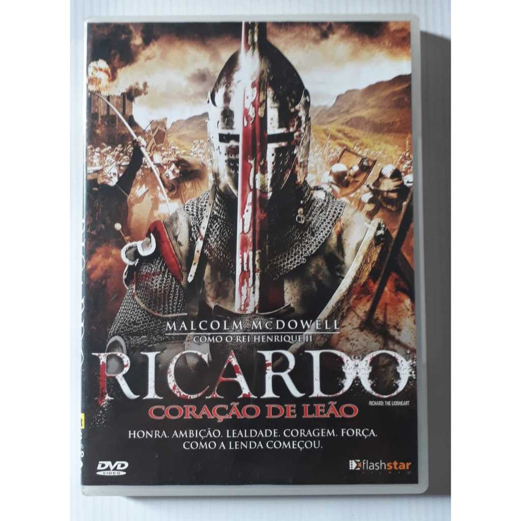 Dvd Ricardo Coração de Leão (2013) - Malcolm Mcdowell - Original Usado