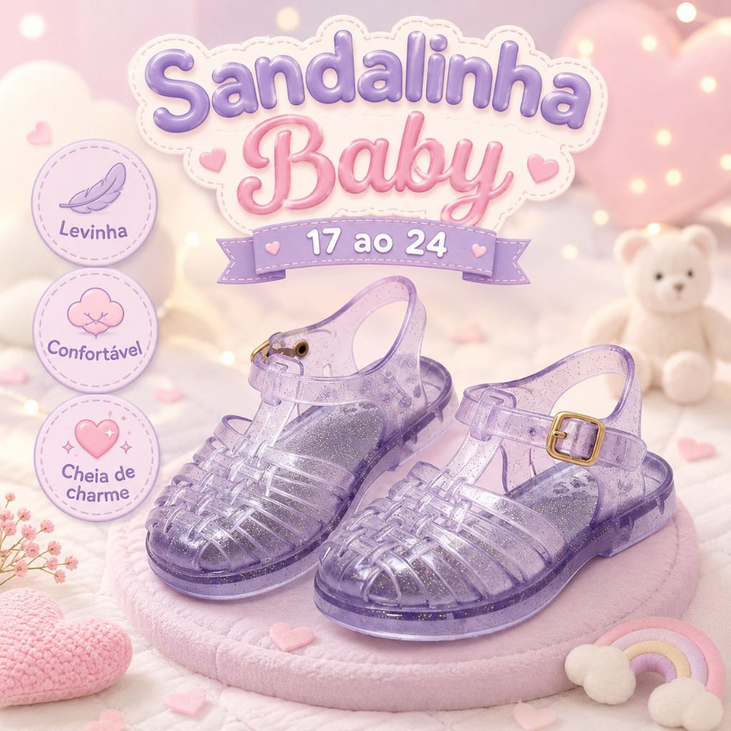 Sandália Baby MEL Do 17 Ao 24 Confortável Sensação Escolar Oferta Promoção Envio Imediato