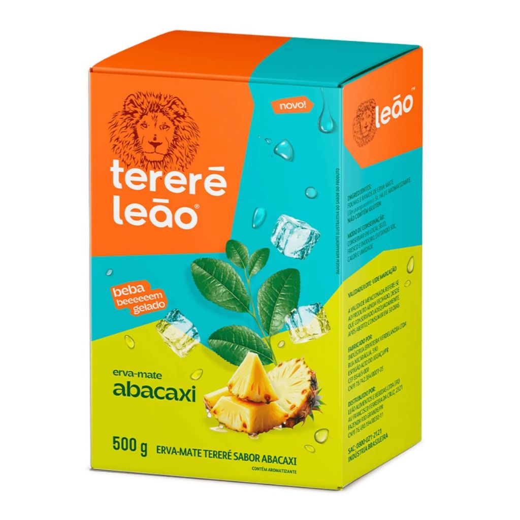 Erva Mate Tereré Sabor Abacaxi 500g - Chá Leão