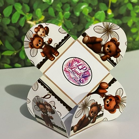 Forminha De Docinhos Tema - Ursinha Marrom - Para Brigadeiro Festa Infantil é Aniversário Personalizada