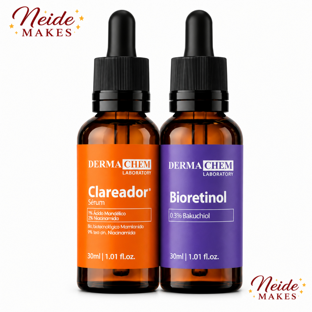 Kit Skincare Dermachem SERUM - BIORETINOL + CLAREADOR DIA/NOITE 30ML- Original