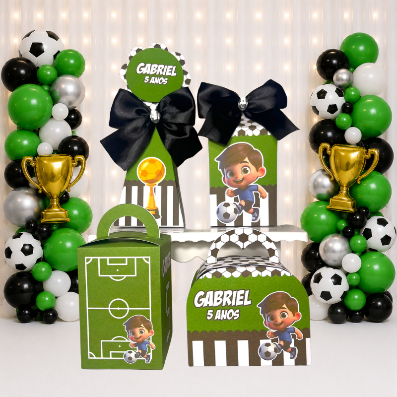 Kit Caixas Personalizadas FUTEBOL  - Lembrancinhas Caixinhas Kit Festa para festa MONTADO