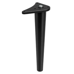 Pe Para Mesa Bancada Escritorio Escrivaninha Redondo Metal Regulavel Preto 73cm Sapata Tubo Aco Base Niveladora