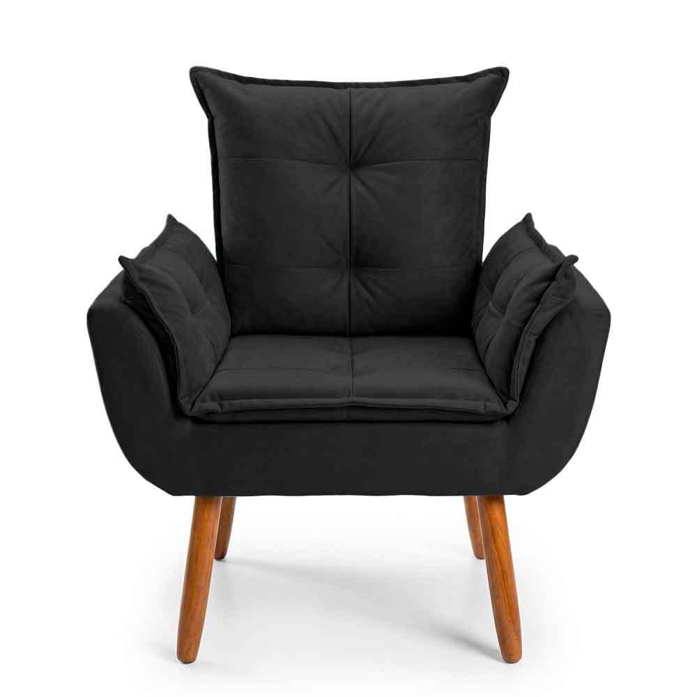 Poltrona Sofá Decorativo Para Quarto e Sala de Estar Tecido Suede Várias Cores