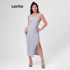 Lovito Vestido Midi Feminino Tomara Que Caia DRB166BRL195