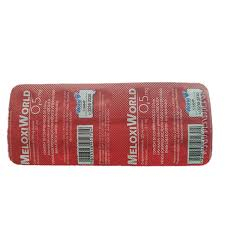 Meloxiworld Anti-Inflamatório Meloxicam Cão e Gatos 0,5 mg Cartela 10 Comp.