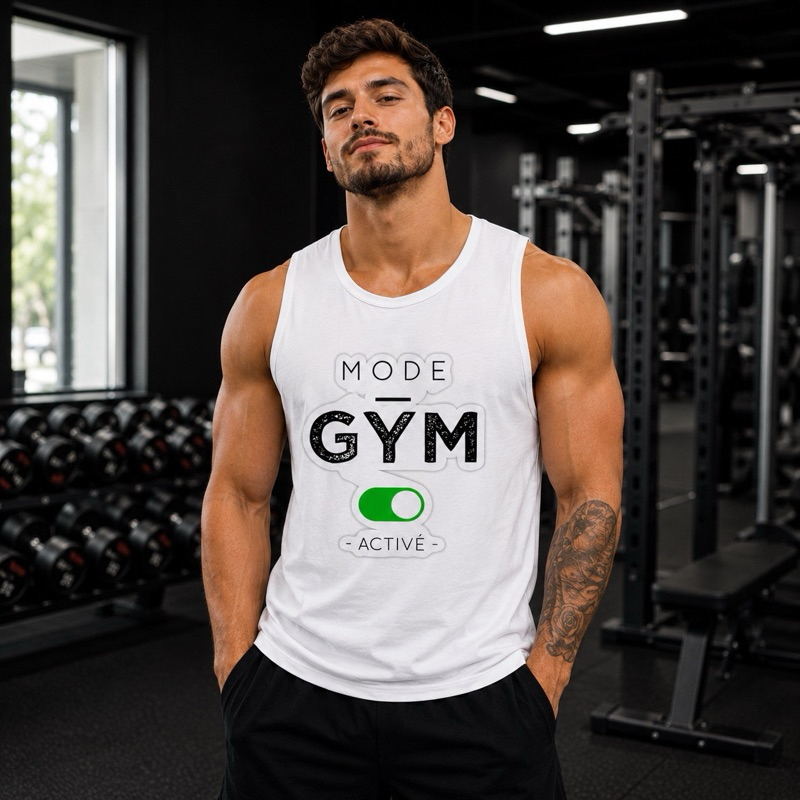 Camiseta Regata Masculina Mode Gym Active | Camiseta Fitness Dry Fit Academia Treino Estilosa