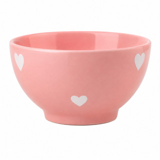 Bowl de Porcelana 500ml com Corações Sopa Caldo Presente Dia dos Namorados Tigela para Açaí e Frutas