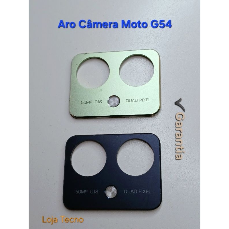 Aro da Câmera Traseira Moto G54 5G Original – Moldura Lente Camera 50MP OIS QUAD PIXEL com Adesivo | Várias Cores
