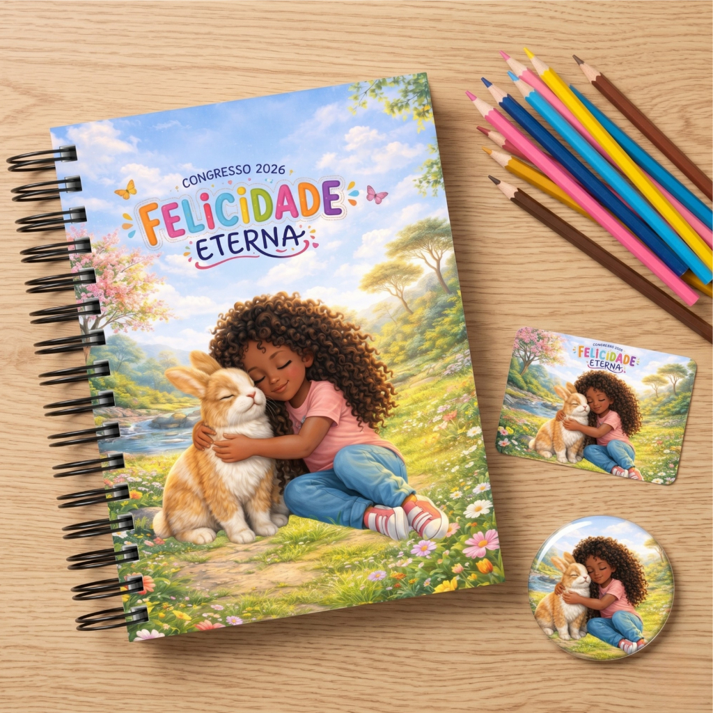 CONGRESSO 2026 JW | CADERNO DE ATIVIDADES INFANTIL FELICIDADE ETERNA / COLORIR / BROCHURA OU  WIRE / TESTEMUNHA DE JEOVÁ