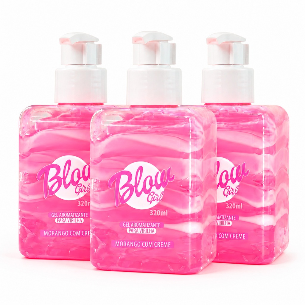 Hidratante Corporal Morango Com Creme  Bifásico Blow Girl (Leve 3 Unidades)