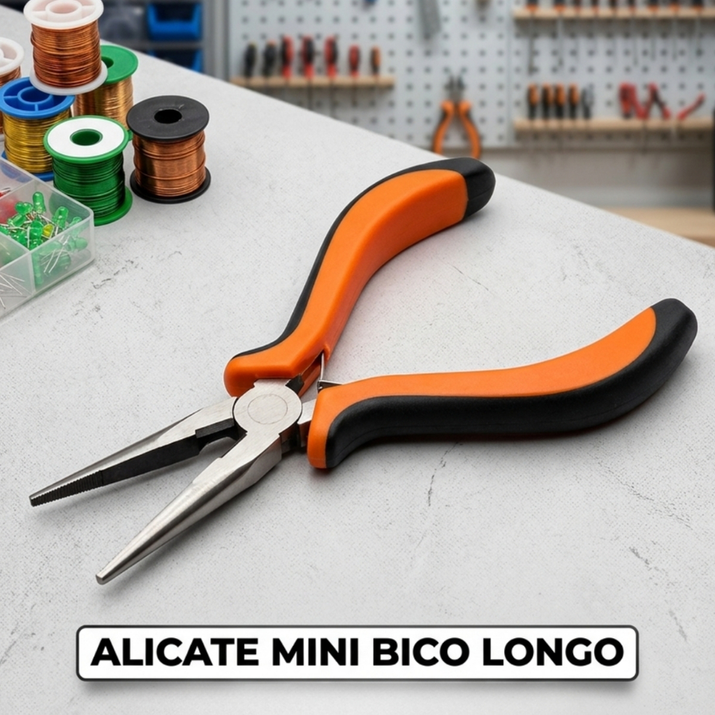 Alicate Mini Bico Longo 6 Polegadas Profissional Alta Durabilidade Artesanato Bijuteria Eletrônica