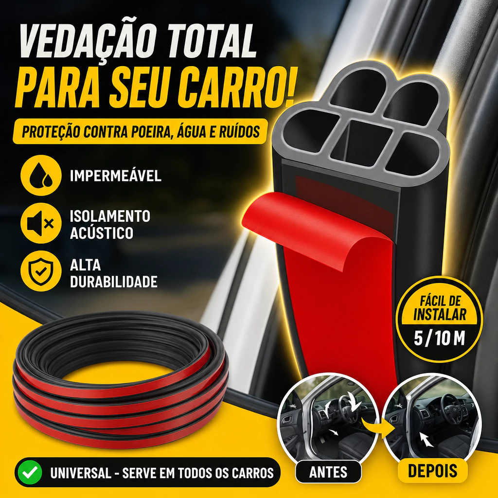 5/10 Metros Fita de Vedação de Esponja à Prova de Choque Carro Anti-Ruído Reduzir o Som — imagem 1