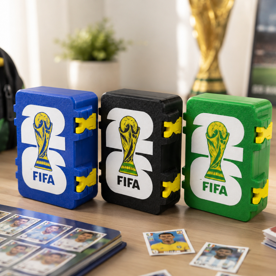 Porta Figurinhas Para Álbum Copa Do Mundo 2026 Caixa Estojo Organizador De Cards Figurinha