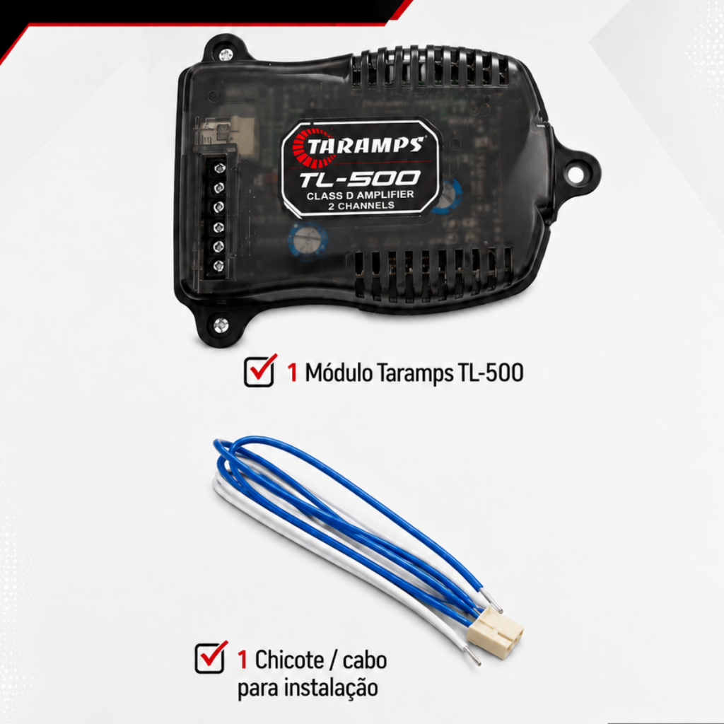 Módulo Taramps TL500 90W RMS 2 Canais 2 Ohms Para Alto Falante de Porta Som Interno · foto 2