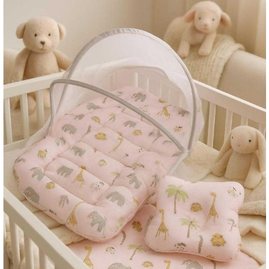 Berço Portátil Com Mosquiteiro Personalizado Para Bebê Menina e Menino Ninho Enxoval