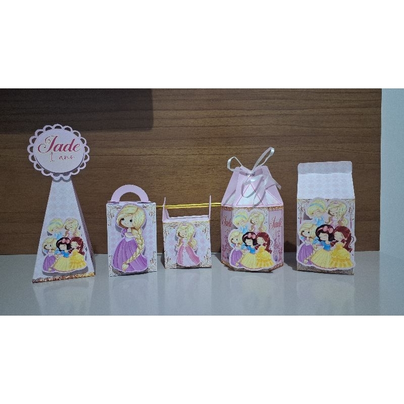Lembrancinhas princesas cute, caixas personalizadas princesas. festa princesas.