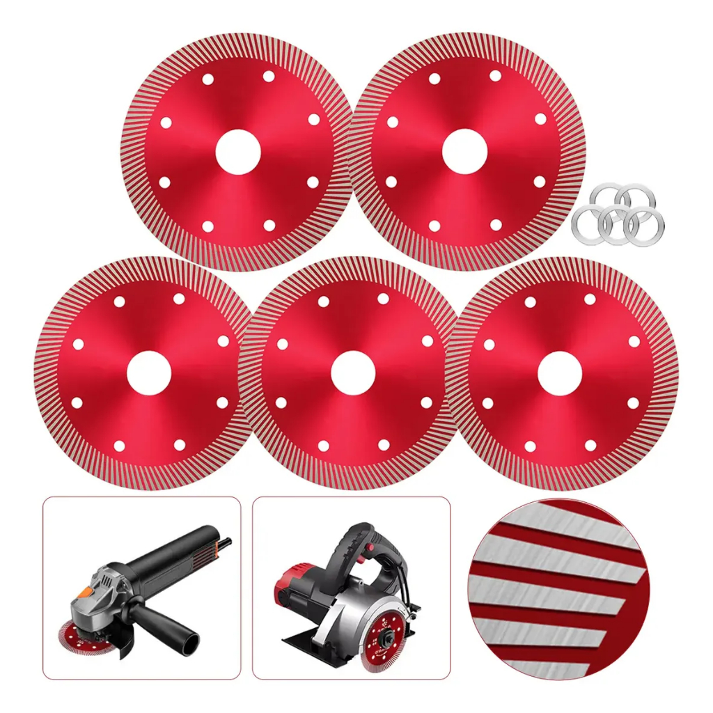 KIT 2/3/5 Disco Turbo Porcelanato  Para Esmerilhadeira Furo 20 mm