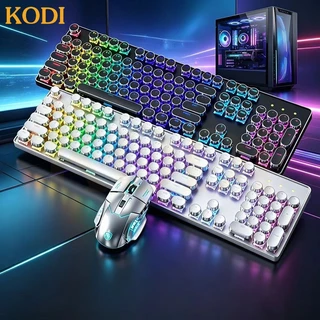 KIT Teclado 100% mecânico Punk Esports Led+ mouse para jogos Um item obrigatório para os jogadores -