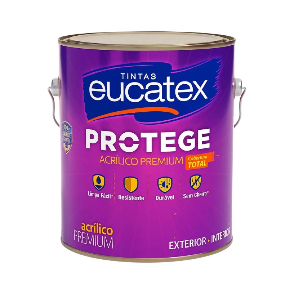 Protege Eucatex Resistente Lavável Sem Cheiro Branco 3,6 Lts Acrílico Premium