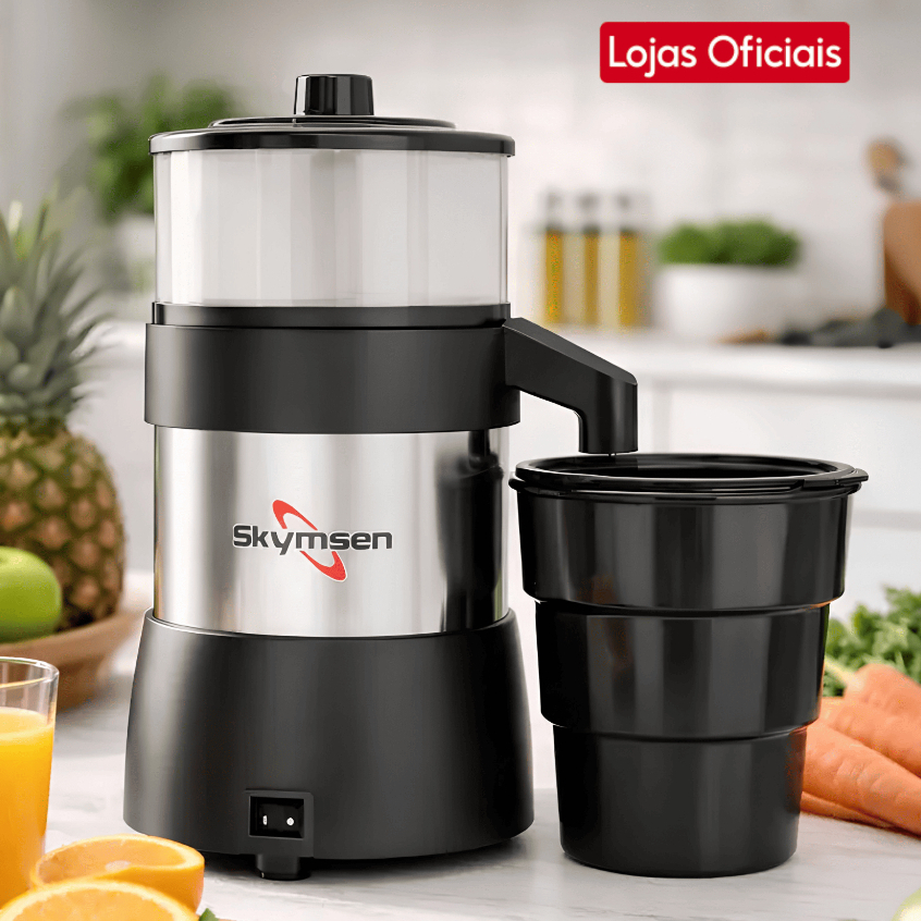 Extrator De Suco Espremedor Skymsen ES Inox Bivolt 0.25HP Laranja E Limao Profissional