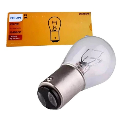 Par Lâmpada Philips P21 5W 12V BAY15d Freio Lanterna