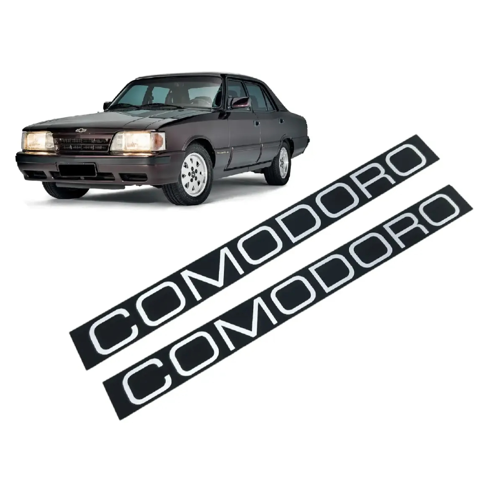 Par Adesivo Emblema Porta Opala Comodoro 1984 Até 1986
