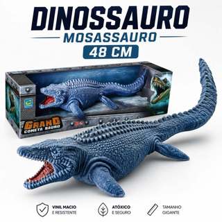 Brinquedo Dinossauro Gigante Mosassauro 48cm Realista Menino