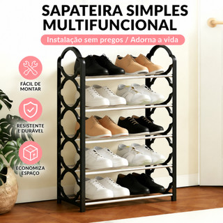 Sapateira 4 ou 5 Andares Multiuso Desmontável Organizadora Multiuso Sapatos Livros Brinquedos
