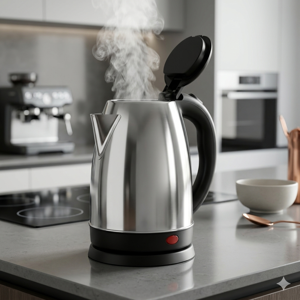 Chaleira Elétrica 127V 1,8L Inox Automática Hauskraft Premium Preto