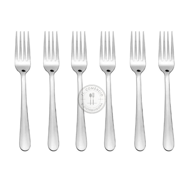 Jogo 6 Talheres inox Biona Basis 6 Un Aço Inox