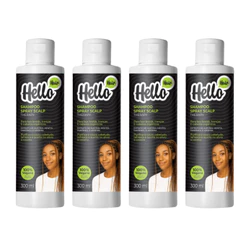 Kit 4 Shampoo Spray Anticoceira 300ml Hello Hair Alivia Coceira Couro Cabeludo Caspa Tratamento Capilar