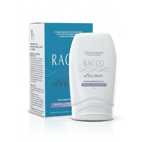 Creme Facial Antissinais Pantenol Karité Racco 60g Hidratante Nutritivo Pele Macia