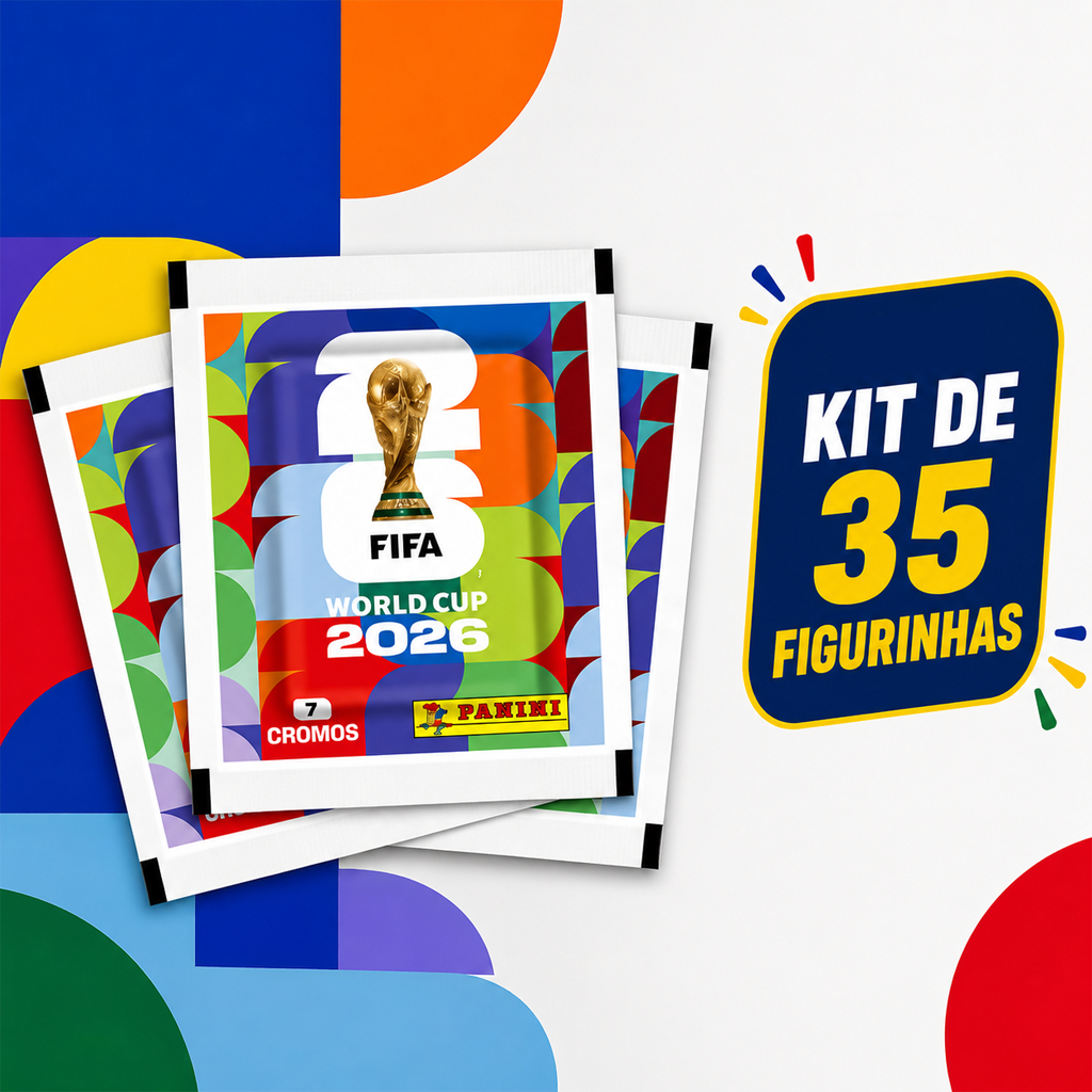 Kit 35 Figurinhas Da Copa 2026 Blister Com 5 Envelopes