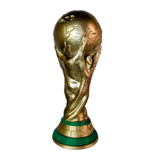 Taça Copa Do Mundo Réplica Perfeita FIFA Luxo 2026 3d Top Tamanho Real Dourado Premium